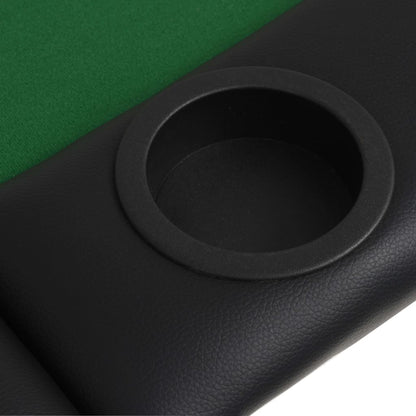 Poker table for 9 players oval 3-fold foldable green