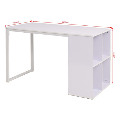 Writing desk 120x60x75 cm white