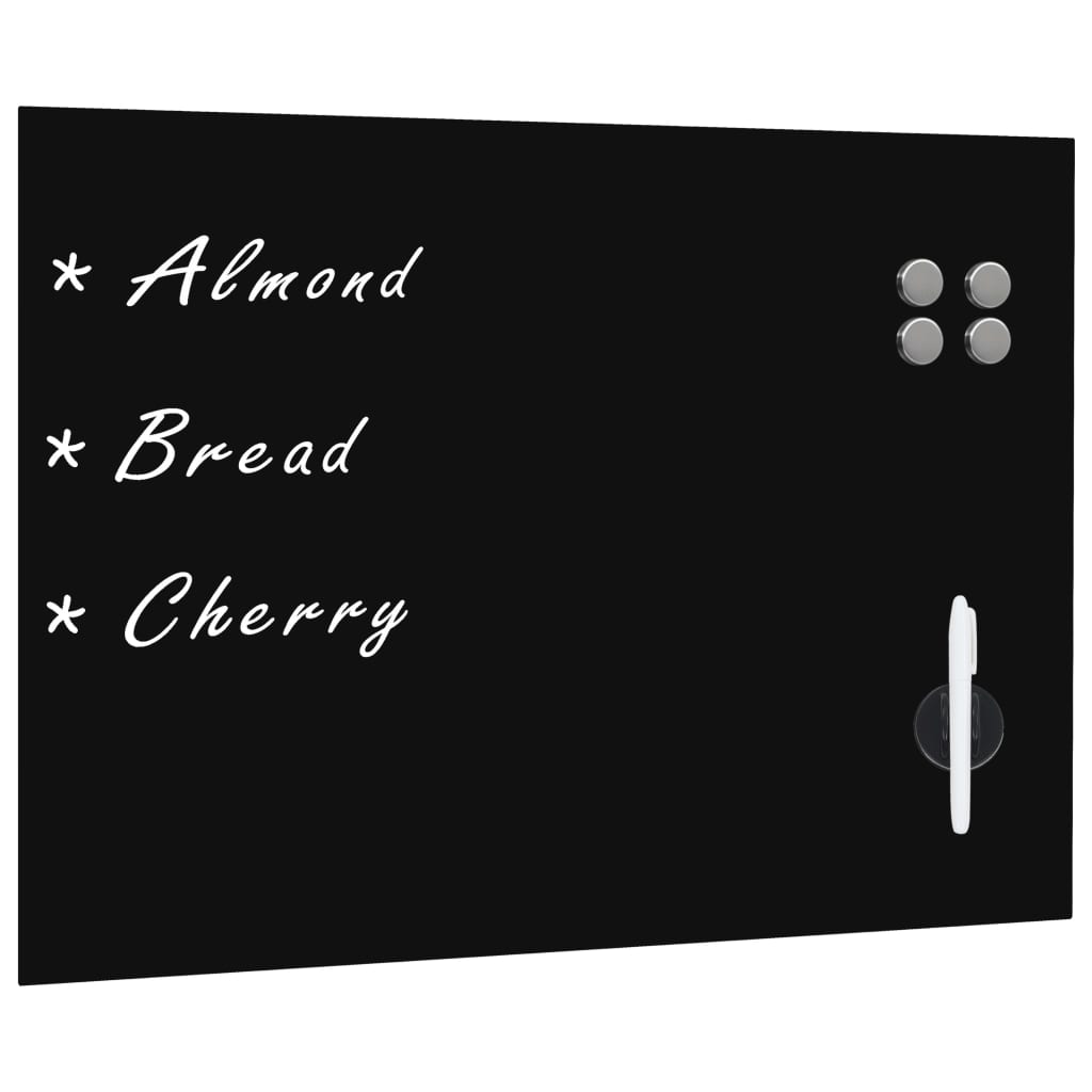 Magnetic wall-mounted blackboard 80x60 cm glass