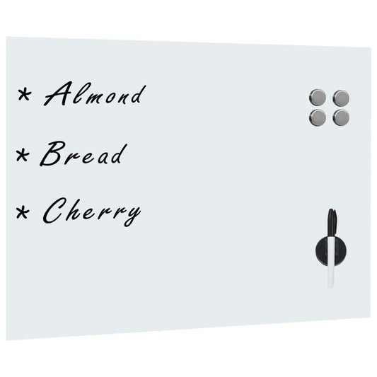 Magnetic wall whiteboard 80x60 cm glass