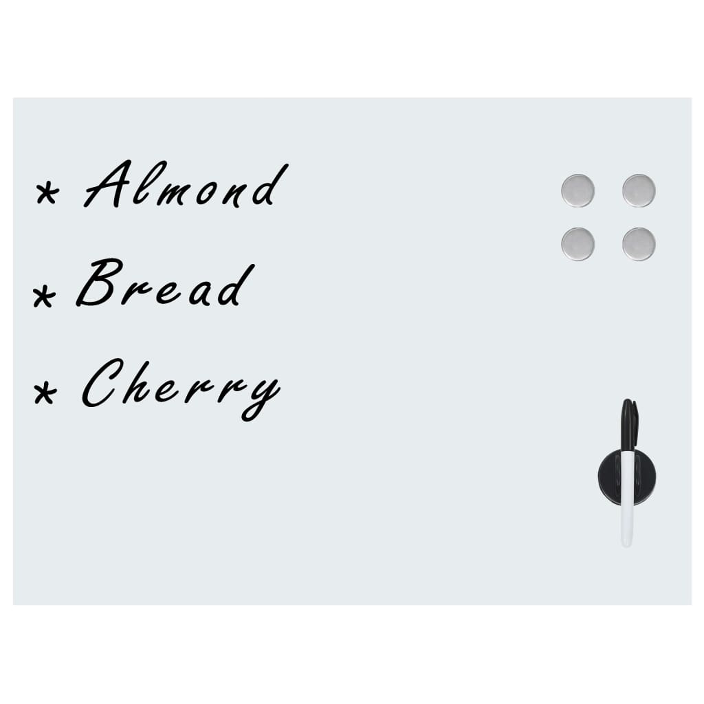 Magnetic wall whiteboard 80x60 cm glass