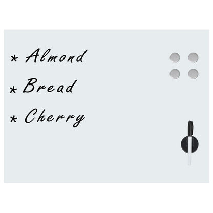 Magnetic wall whiteboard 80x60 cm glass