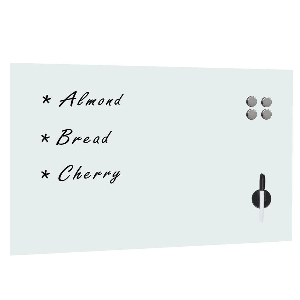 Magnetic wall whiteboard 100x60 cm glass