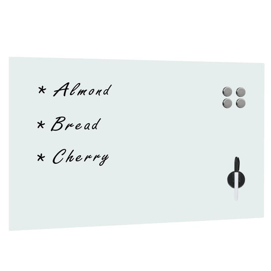 Magnetic wall whiteboard 100x60 cm glass