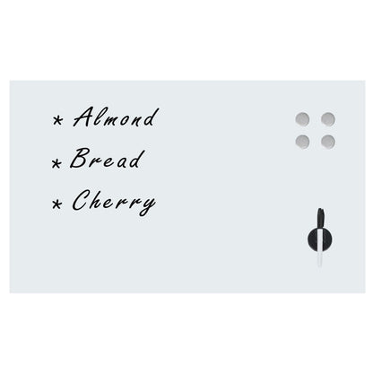 Magnetic wall whiteboard 100x60 cm glass