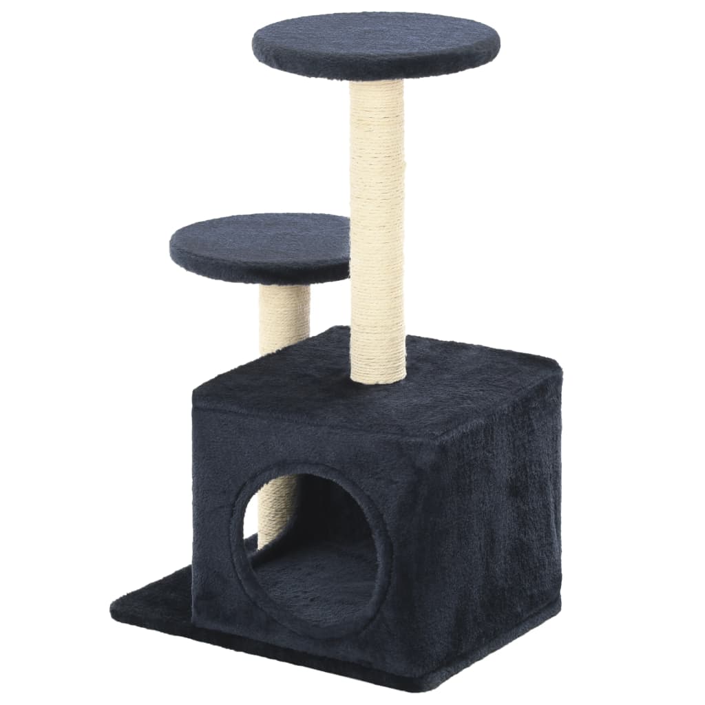 Cat scratching post with sisal scratching posts 60 cm dark blue