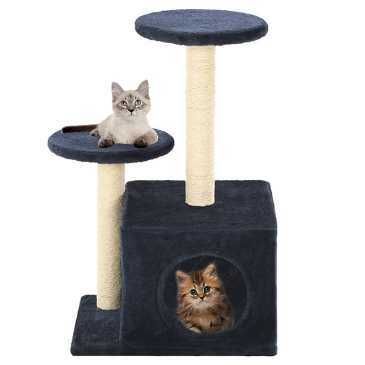 Cat scratching post with sisal scratching posts 60 cm dark blue