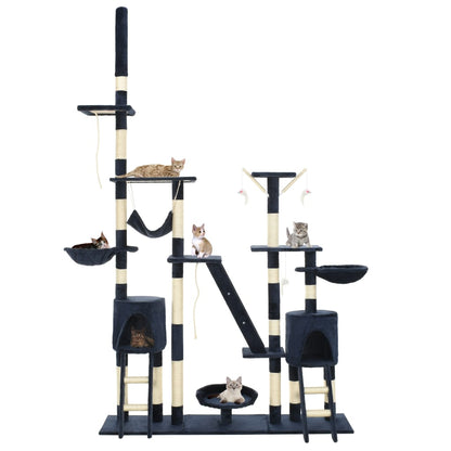 Cat scratching post with sisal scratching posts 230-250 cm blue