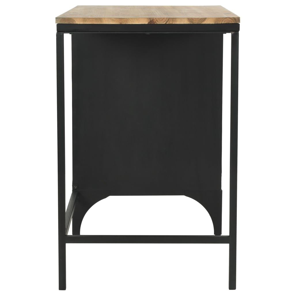 Desk 100x50x76 cm solid pine wood and steel