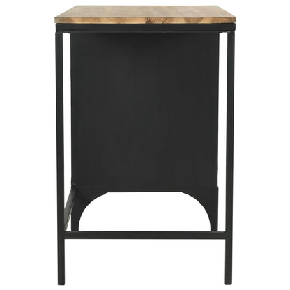 Desk 100x50x76 cm solid pine wood and steel