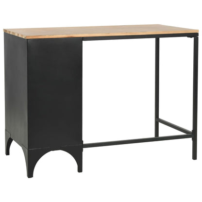 Desk 100x50x76 cm solid pine wood and steel