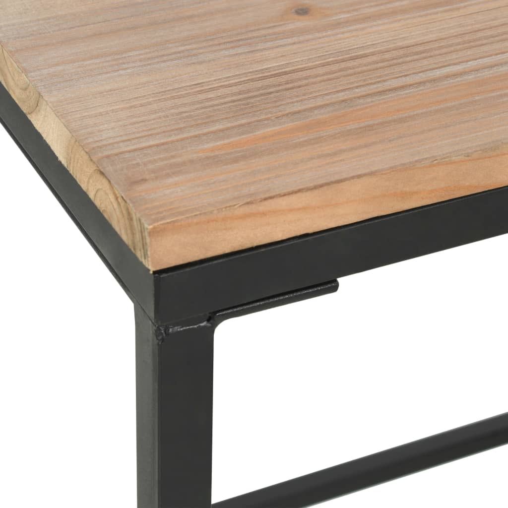 Desk 100x50x76 cm solid pine wood and steel