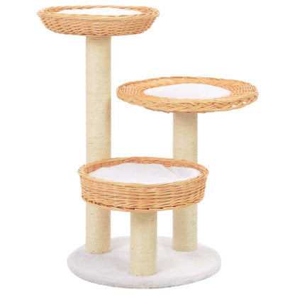 Cat scratching post with sisal scratching post natural willow wood