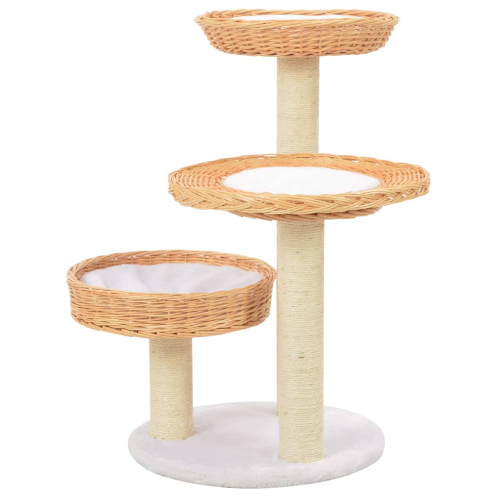 Cat scratching post with sisal scratching post natural willow wood