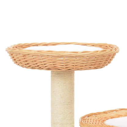 Cat scratching post with sisal scratching post natural willow wood