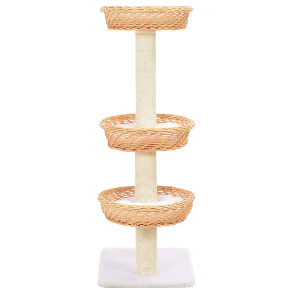Cat scratching post with sisal scratching post natural willow wood