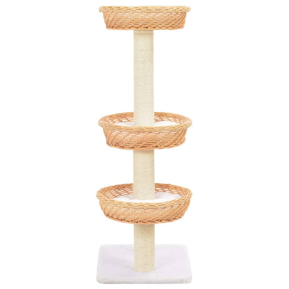 Cat scratching post with sisal scratching post natural willow wood