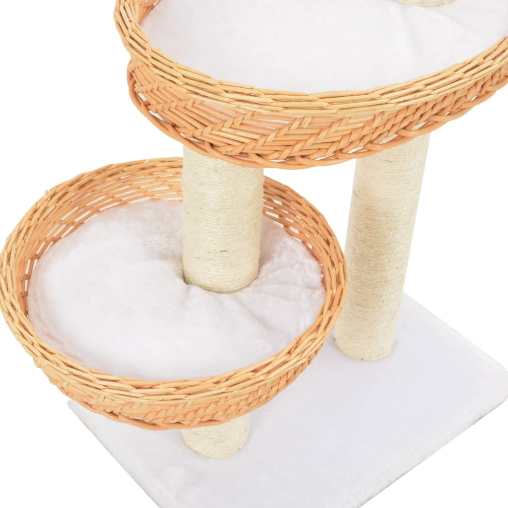 Cat scratching post with sisal scratching post natural willow wood
