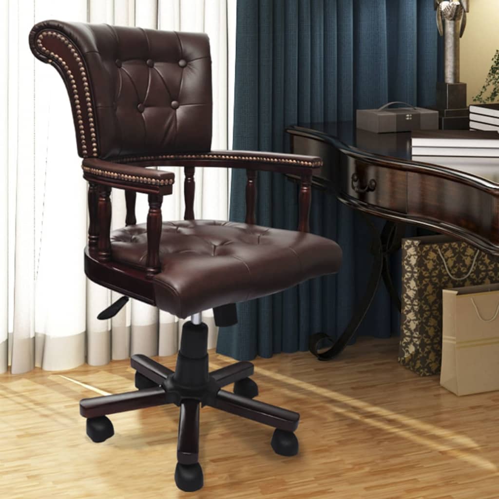 Office chair swivel brown