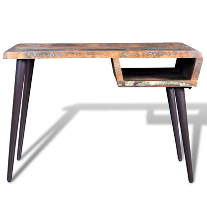 Desk with iron legs recycled wood