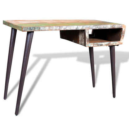 Desk with iron legs recycled wood
