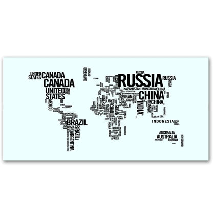 Desk with world map print (rectangular)