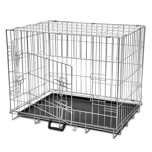 Foldable dog crate L metal