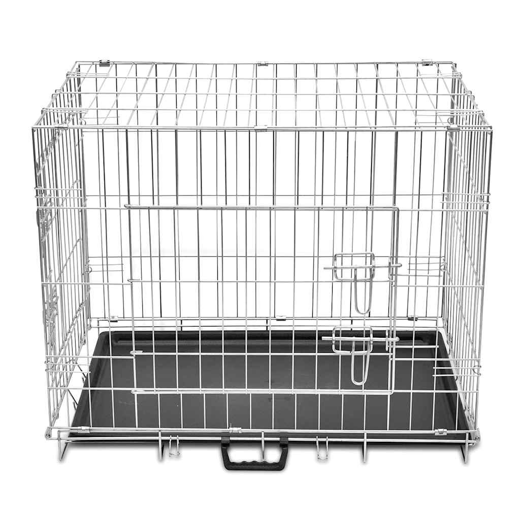 Foldable dog crate L metal