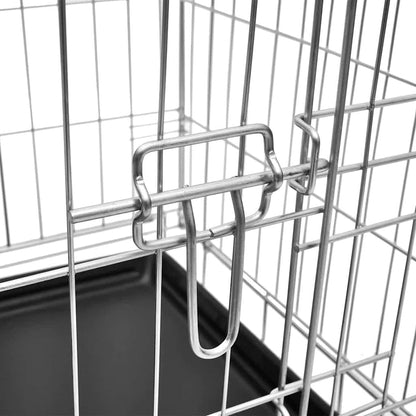 Foldable dog crate L metal