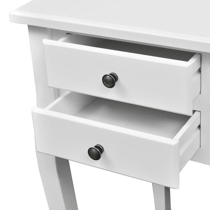 Bureau met gebogen poten en 5 lades Franse stijl