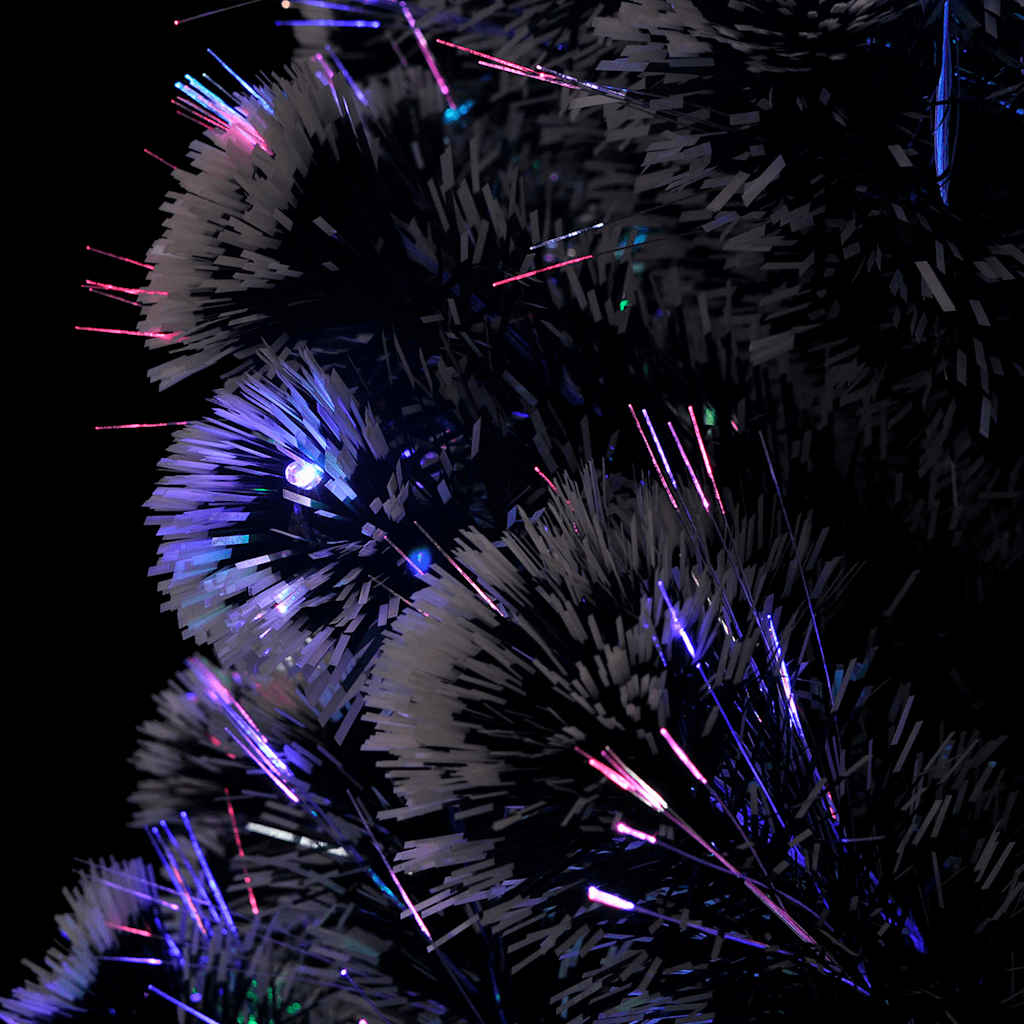 Voorverlichte kerstboom met standaard en LED 150 cm glasvezel