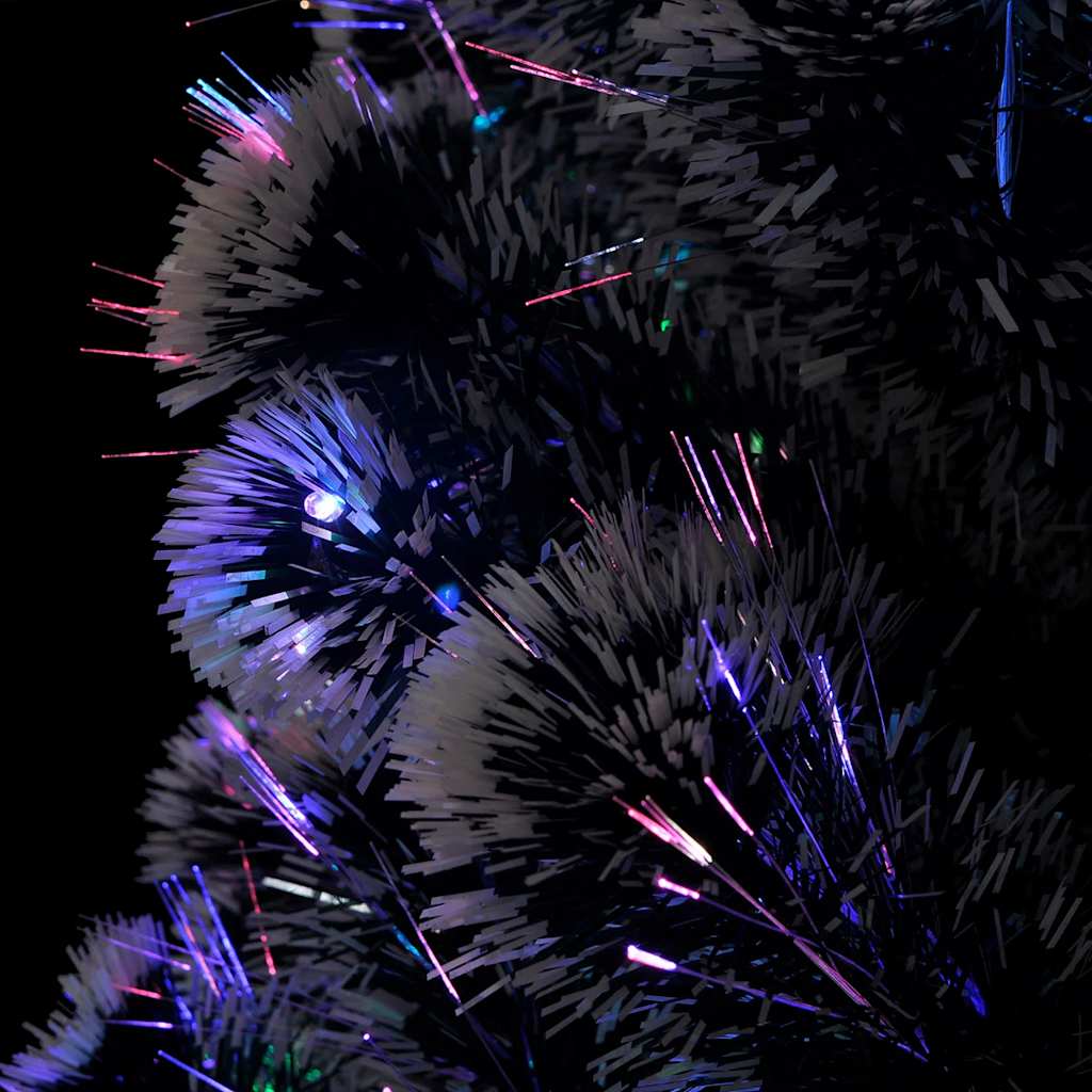 Voorverlichte kerstboom met standaard en LED 210 cm glasvezel