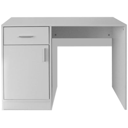 Bureau met lade en kastje 100x40x73 cm wit