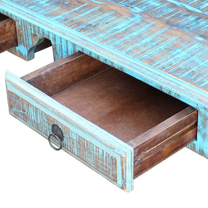 Solid recycled wood desk
