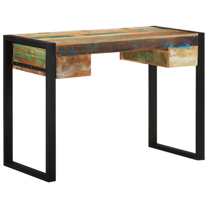 Solid recycled wood desk