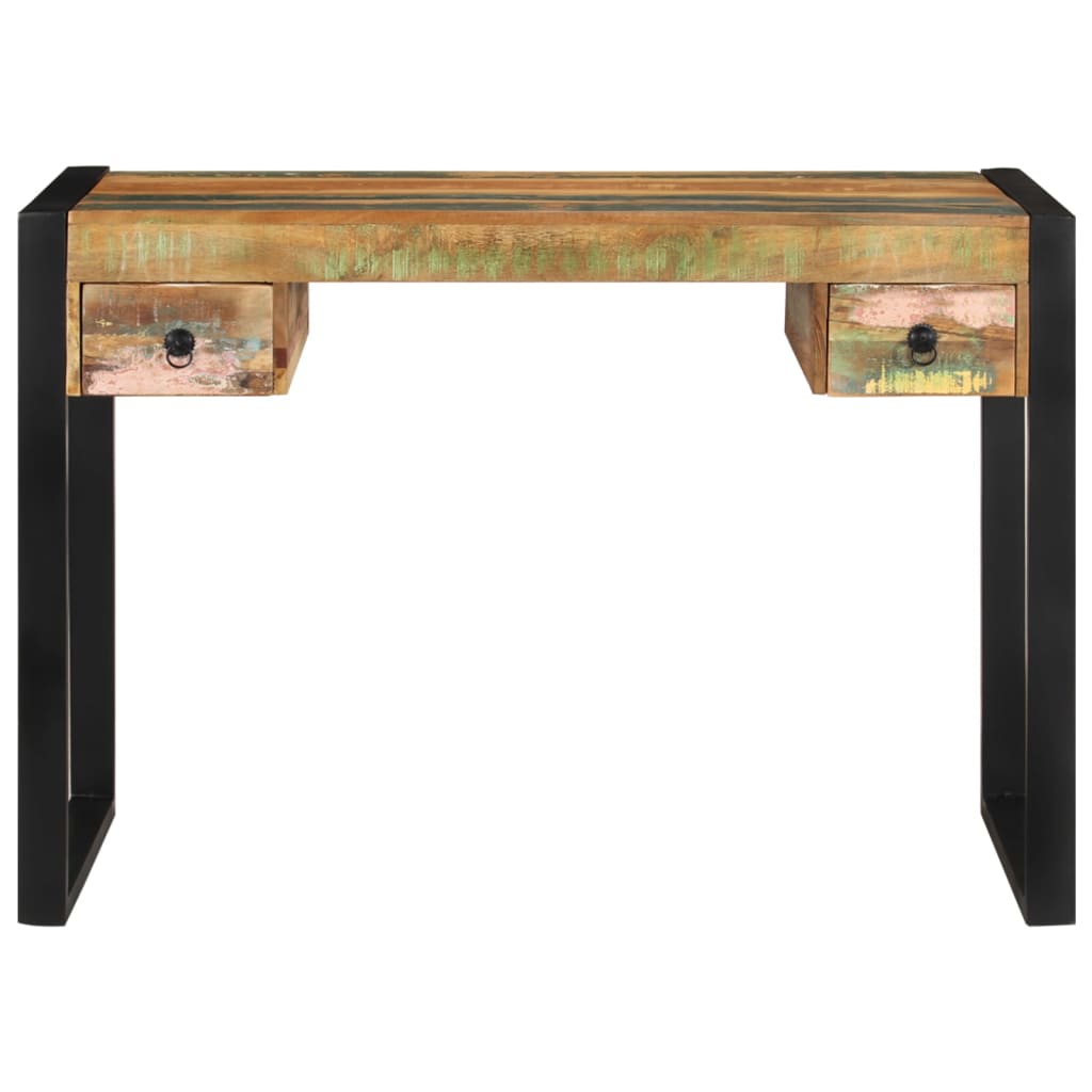 Solid recycled wood desk