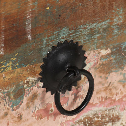 Solid recycled wood desk