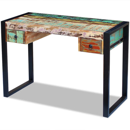 Solid recycled wood desk