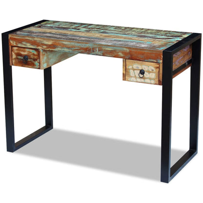 Solid recycled wood desk