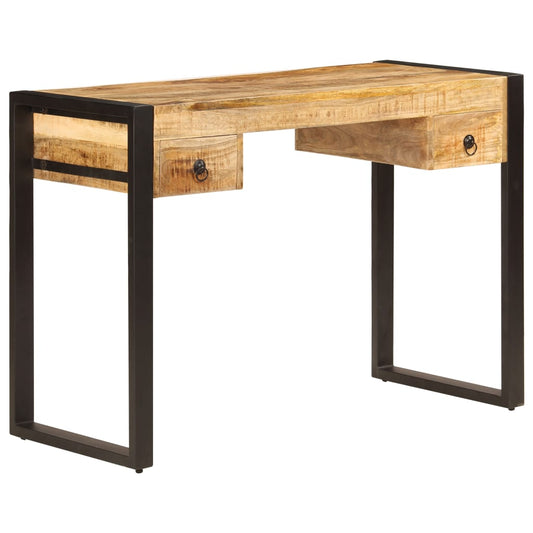 Bureau met 2 lades 110x50x77 cm massief mangohout