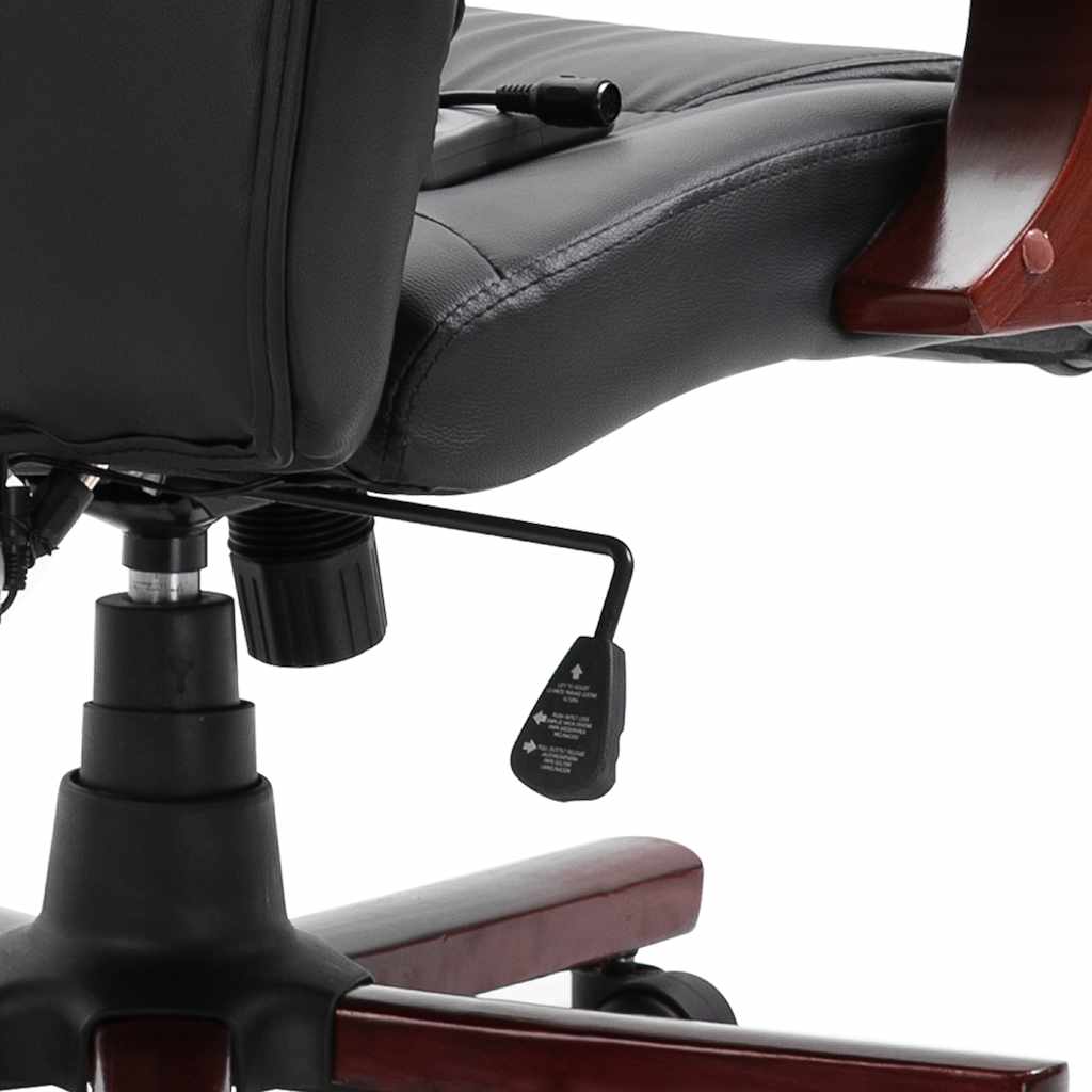 Kantoorstoel kunstleer zwart