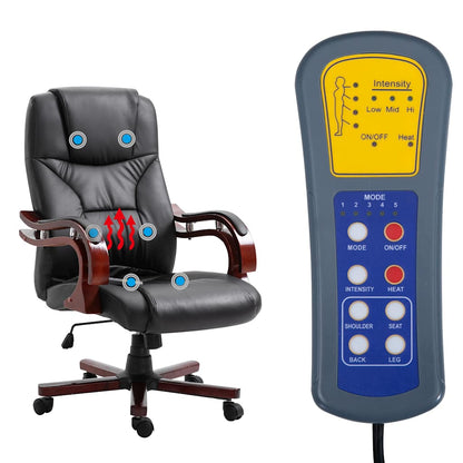 Kantoorstoel kunstleer zwart