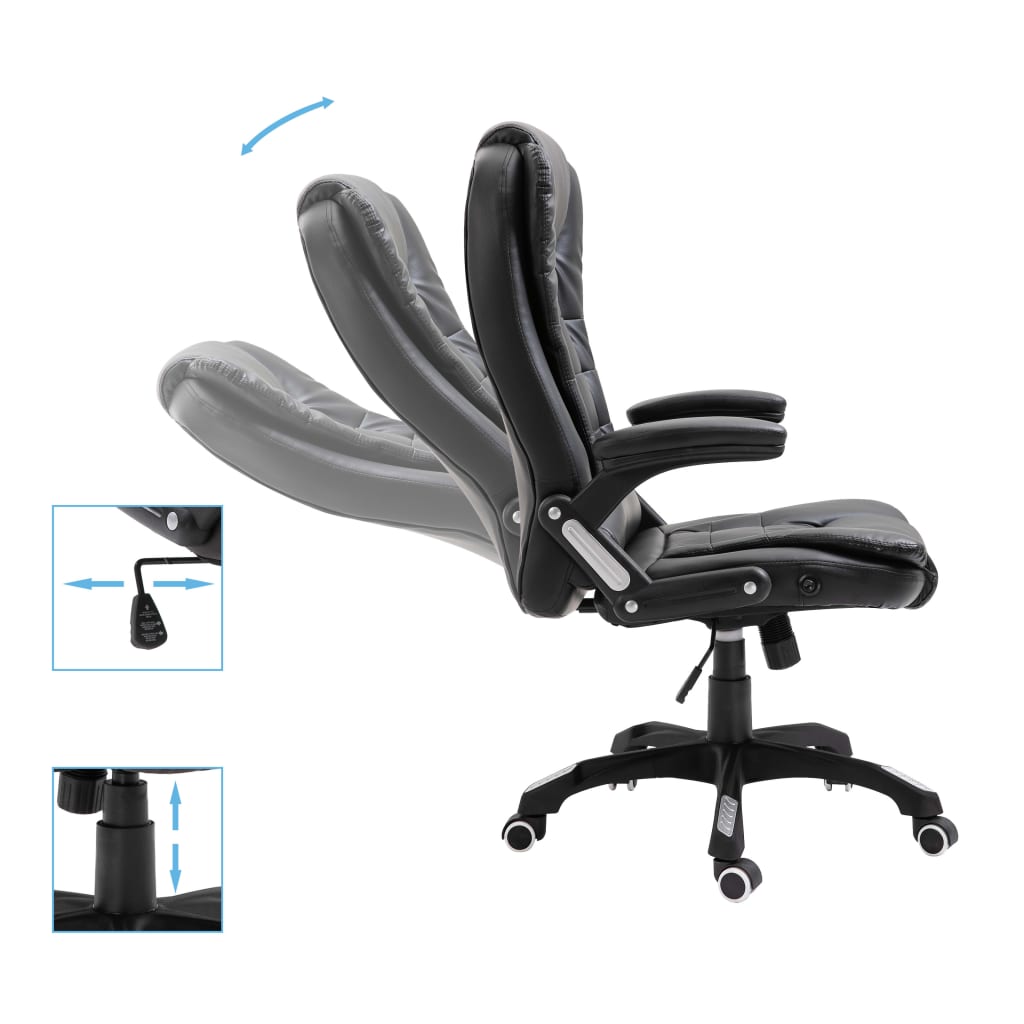 Office chair artificial leather black