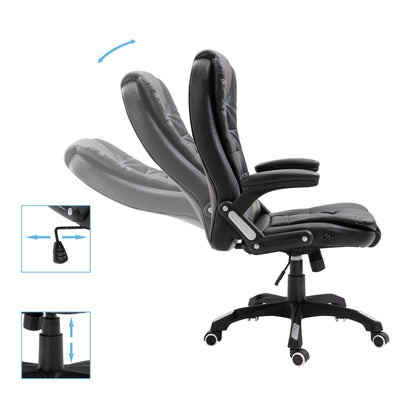 Office chair artificial leather black