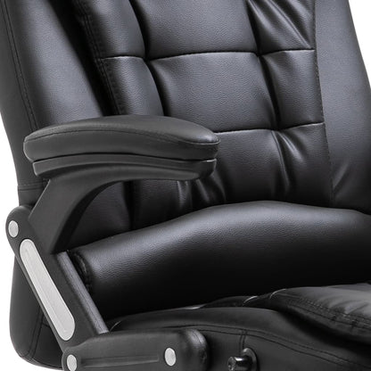 Office chair artificial leather black
