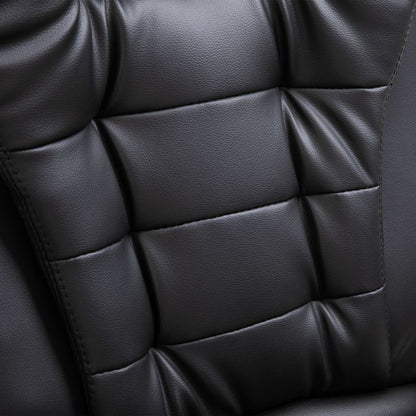 Office chair artificial leather black