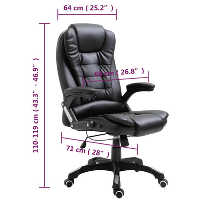 Office chair artificial leather black