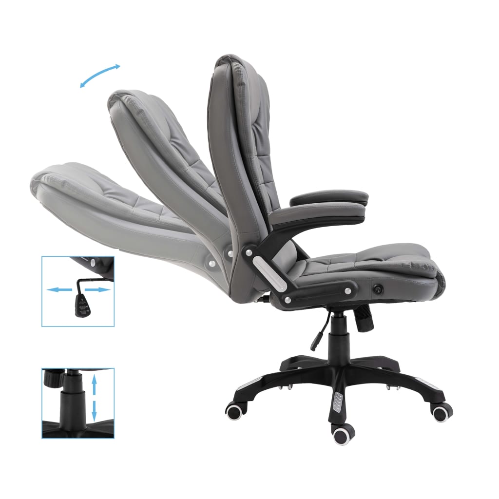 Office chair artificial leather anthracite