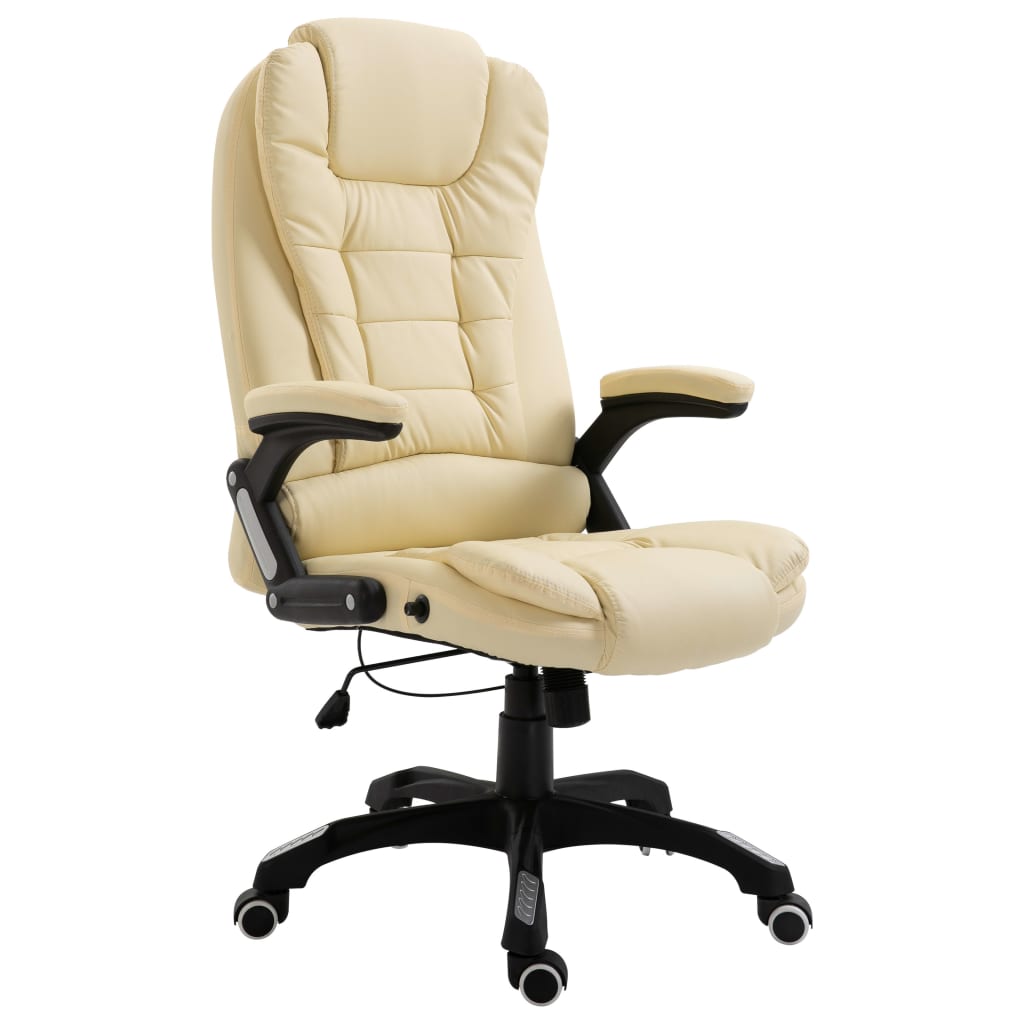 Office chair artificial leather cream