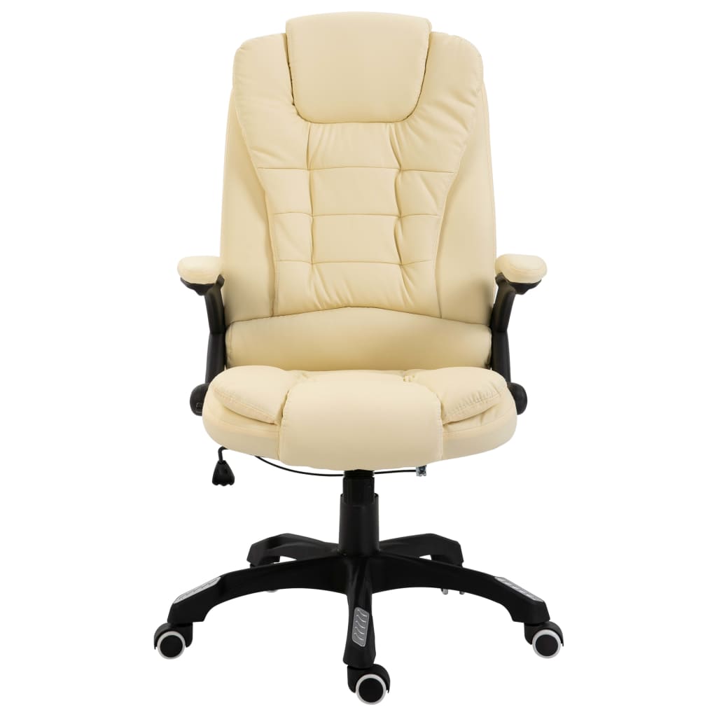 Office chair artificial leather cream